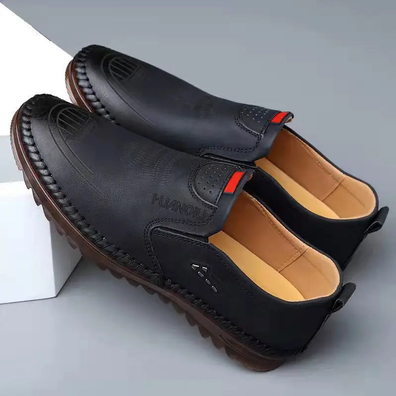 Mocassins à enfiler en cuir pour hommes