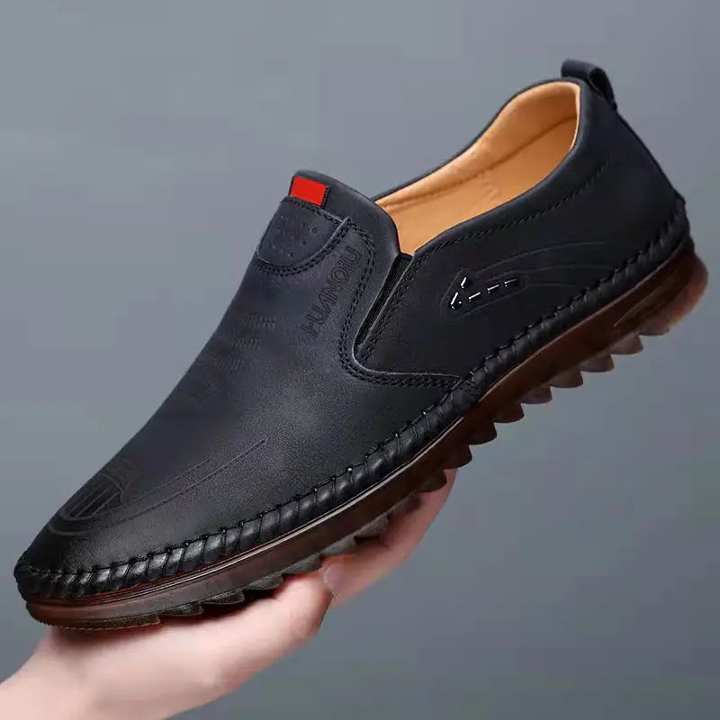 Mocassins à enfiler en cuir pour hommes